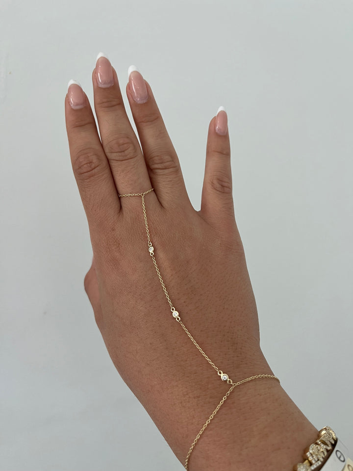 Hand Chain 3 stones Clone bracelet