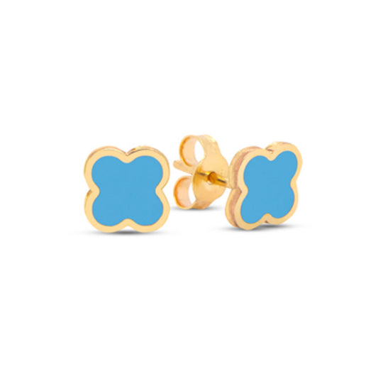 14k Gold Turquoise 5mm Earrings