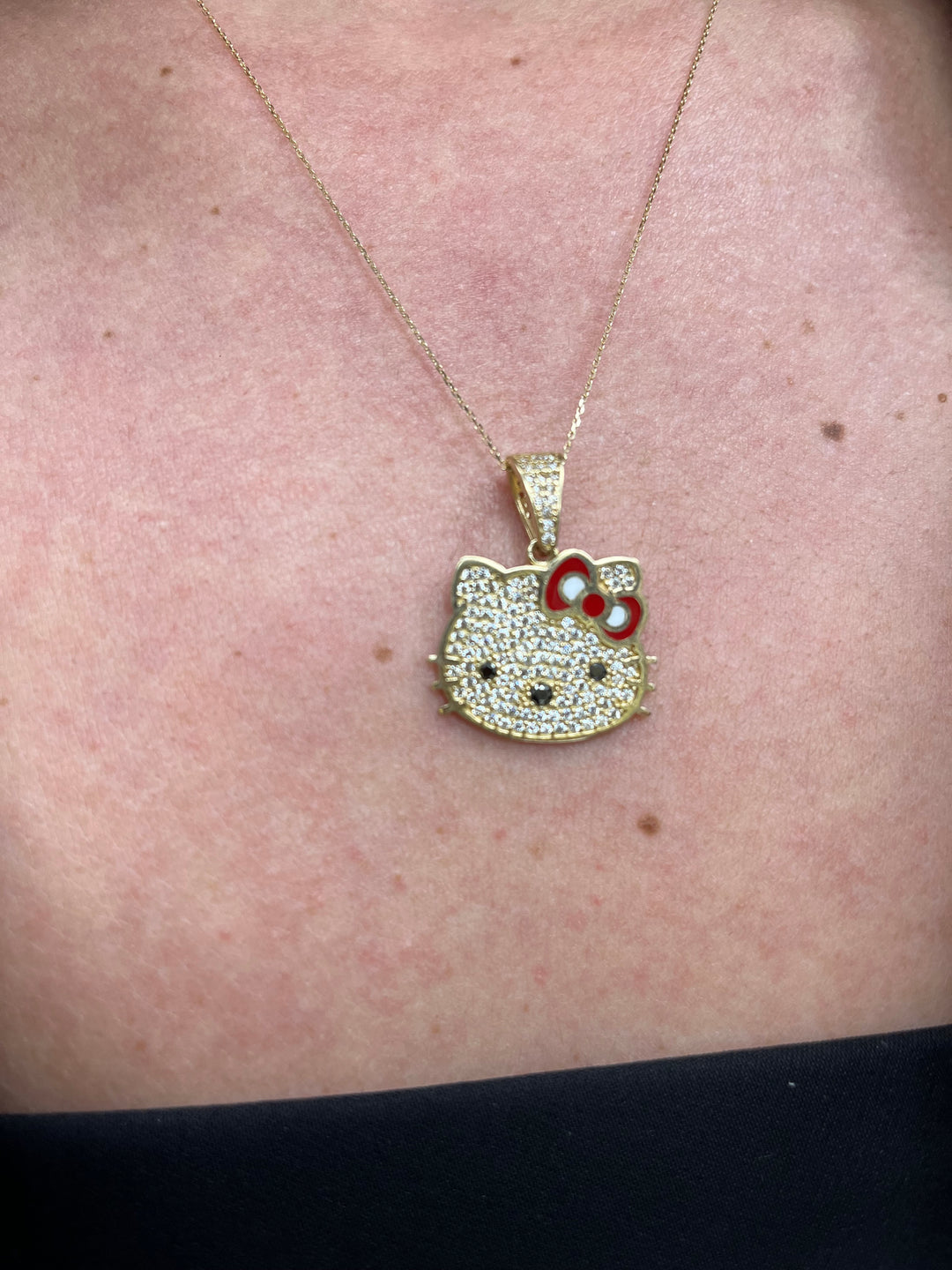 14K Kitty Necklace