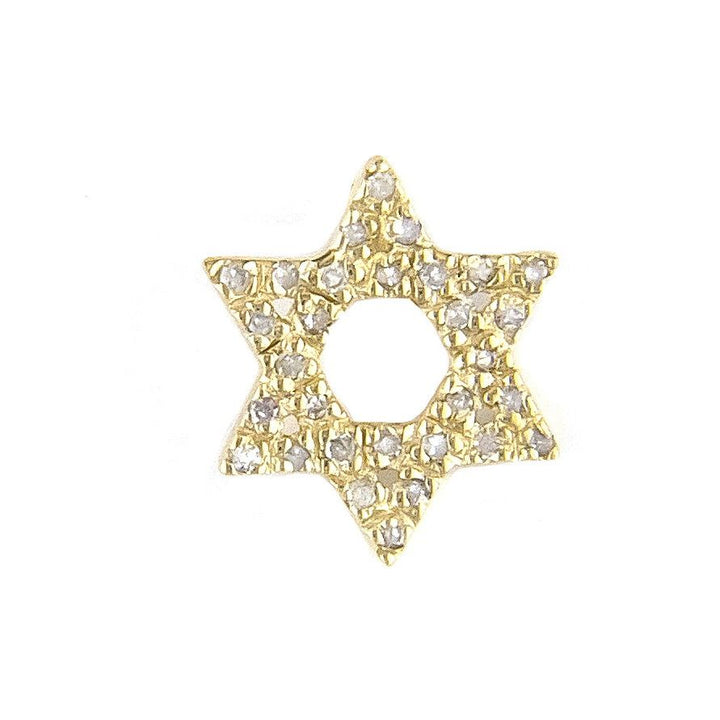 14K Star Of David Diamond Pendant