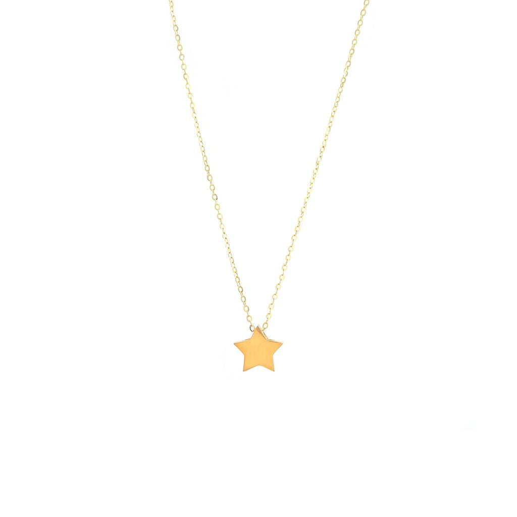 14K Gold Star Pendant Necklace