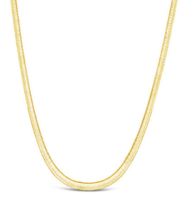 Annie 2mm 14K Gold Herringbone snake Necklace Chain