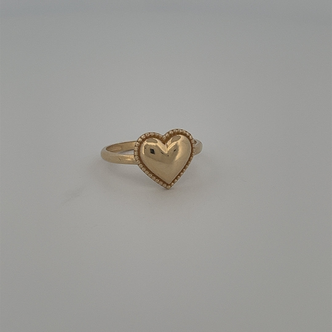 14K Plain Corazon Ring