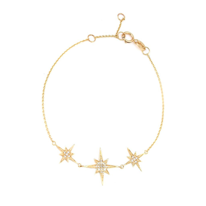 14K Diamond Destellos Star Burst Bracelet