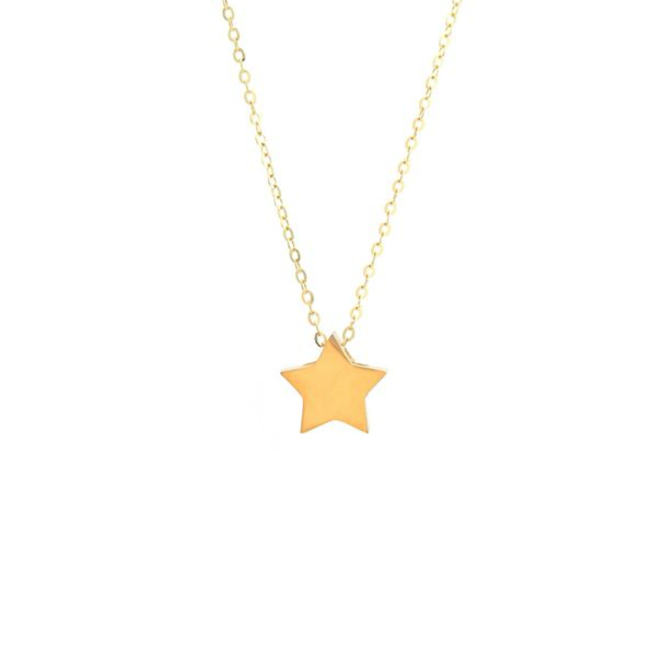 14K Gold Star Pendant Necklace