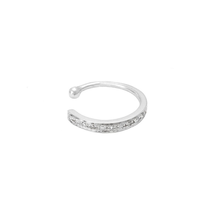 Single Micro Pave Diamond Earring Ear Cuff