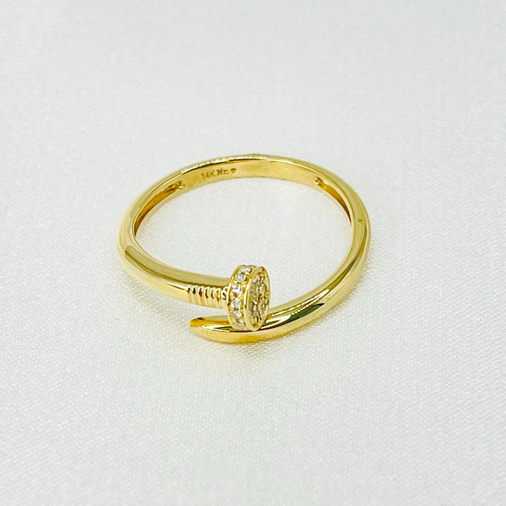 14K Ring Diamond 0.08 Ct