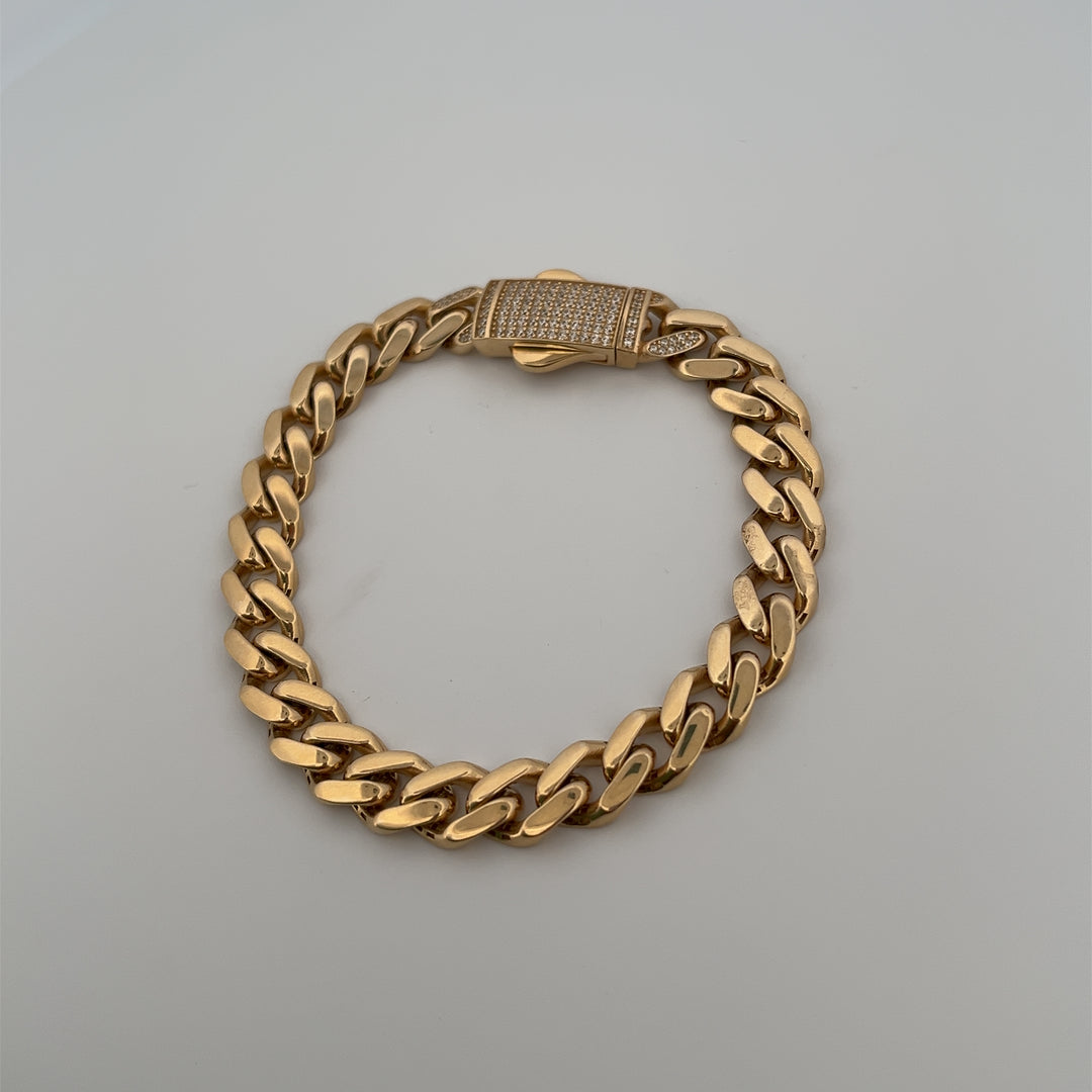 14K 9mm Monaco Bracelet