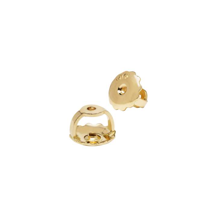 14K Screw Back Tapas Roscas de Aretes