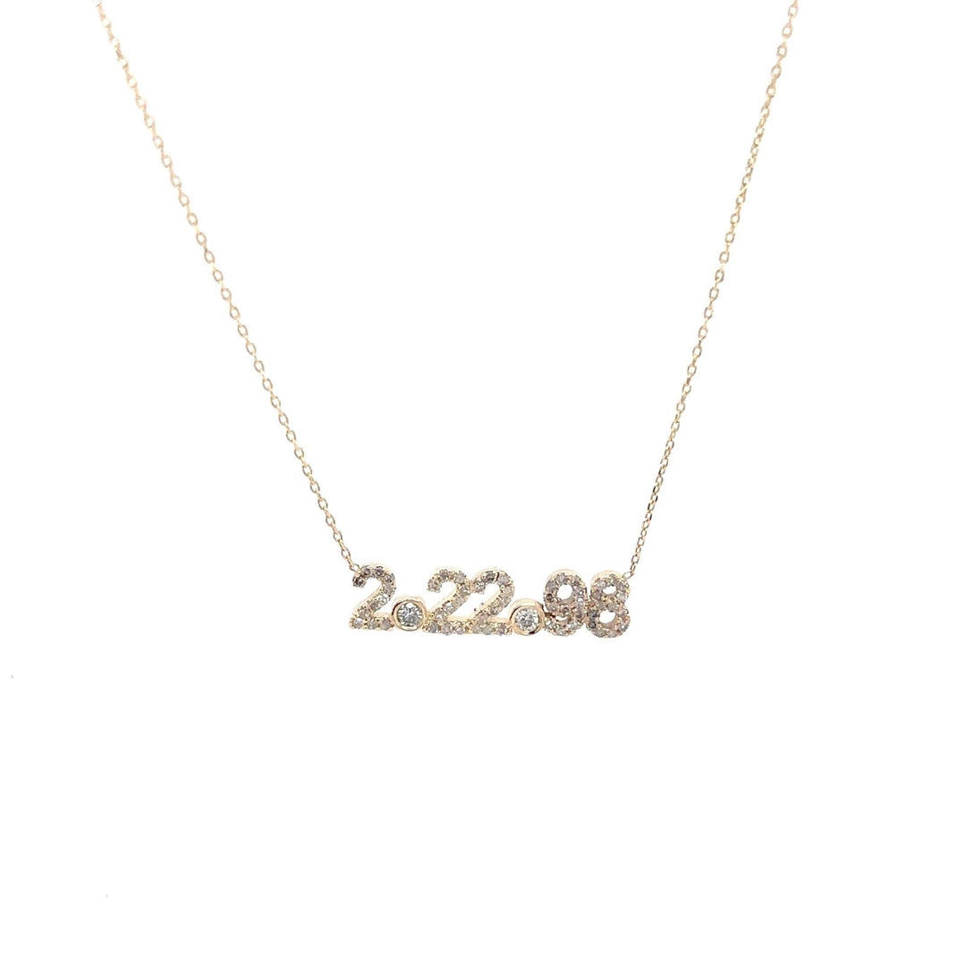 14K Diamond Date Necklace