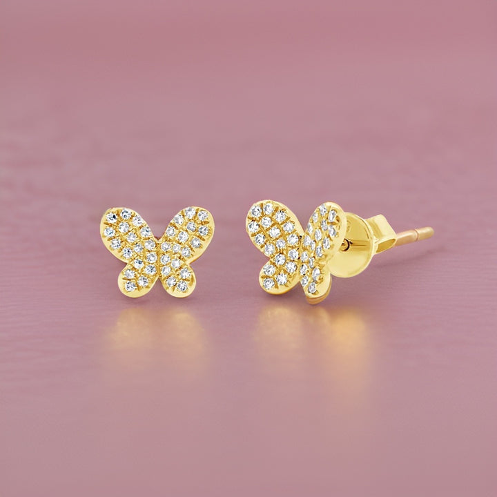 Diamond Butterfly Earrings