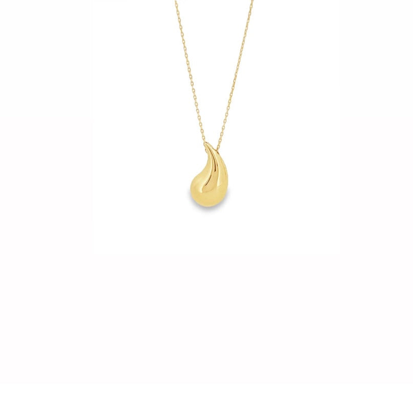 Mini Drop Necklace 14k