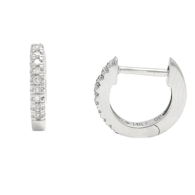 8.6 mm Diamond Micro Pavé Hoops