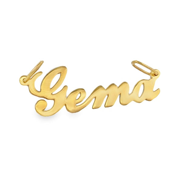 5mm Script Lauren Custom Name Pendant 14K