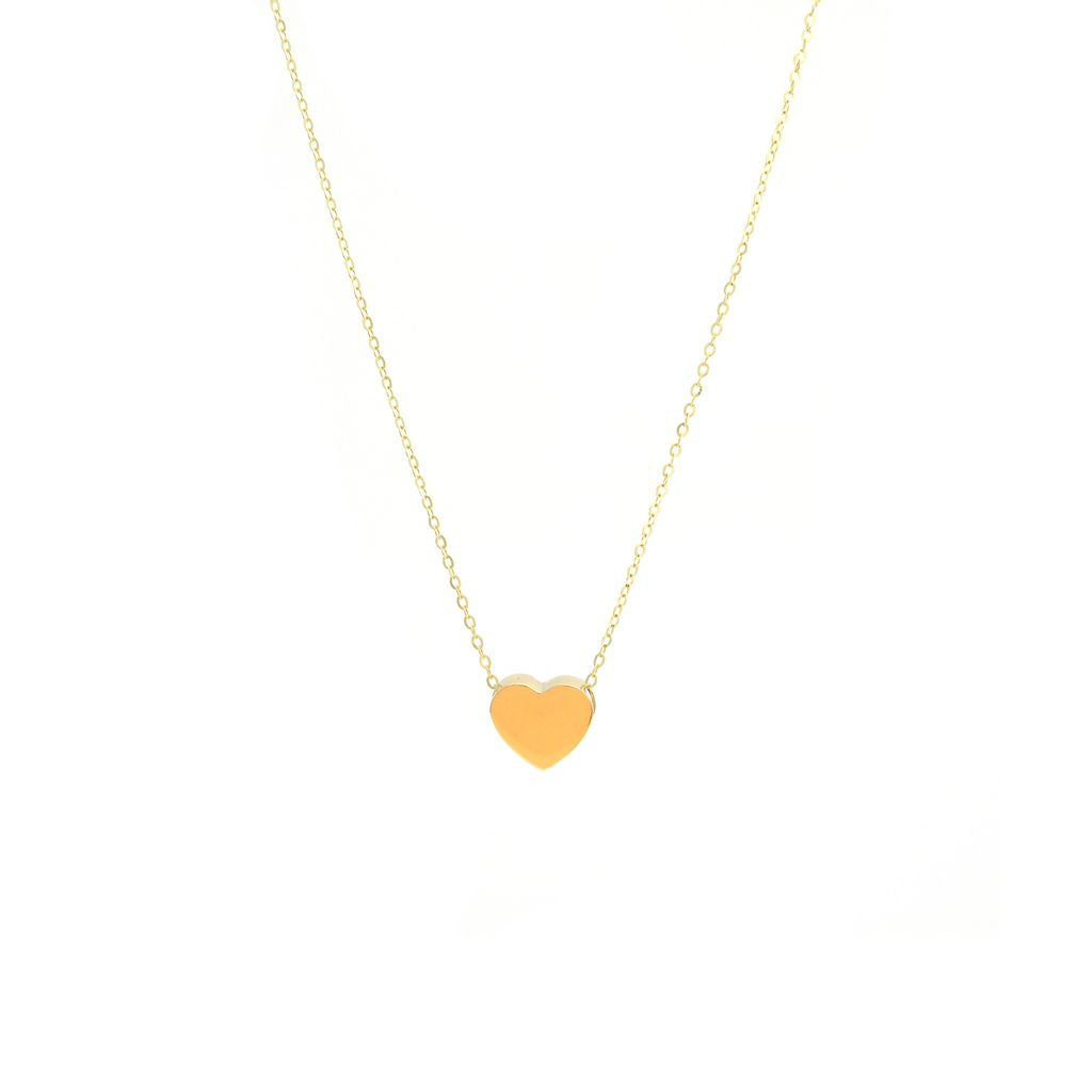 14K Gold Heart Pendant Necklace