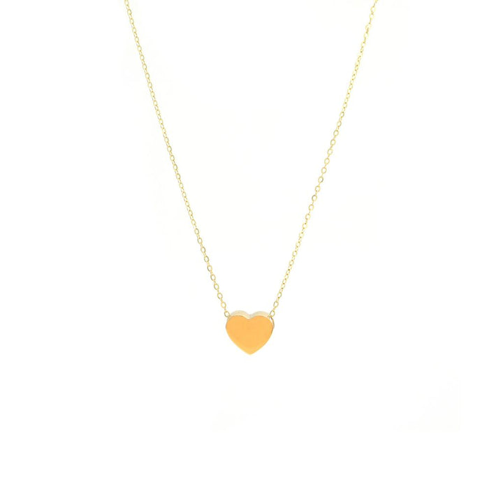 14K Gold Heart Pendant Necklace