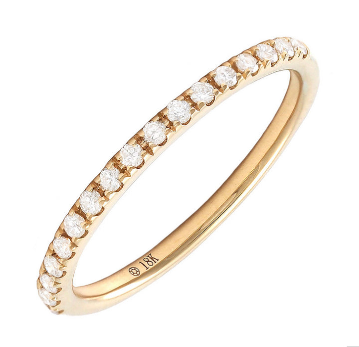 18K Yellow Gold Classic Round Prong Diamond Ring