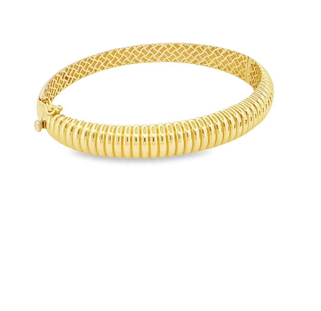 14K Plain Gold Bangle Bracelet