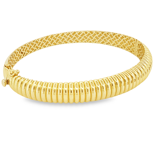 14K Plain Gold Bangle Bracelet