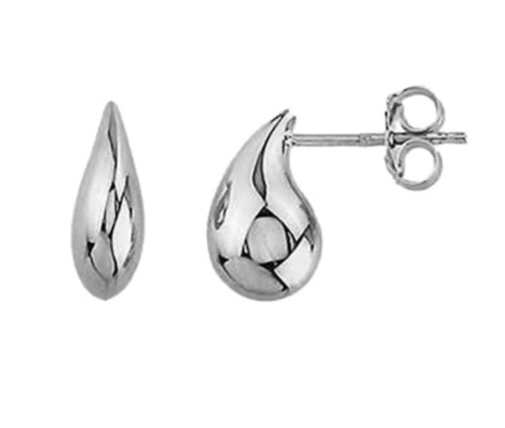 14K 15mm White Gold mini Drops