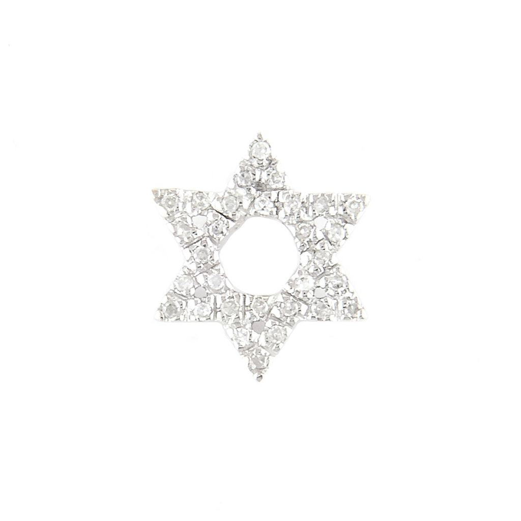 14K Star Of David Diamond Pendant