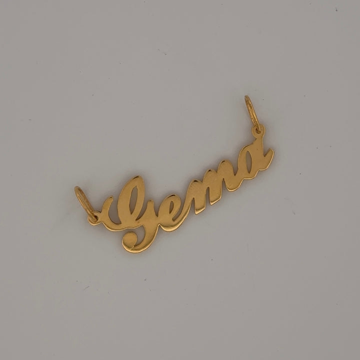 5mm Script Lauren Custom Name Pendant 14K