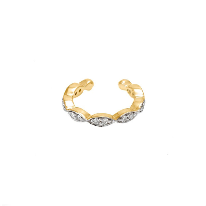 Single Micro Pave Diamond Earring EarCuff