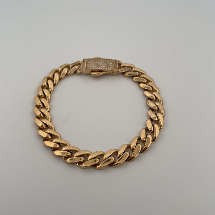 14K 9mm Monaco Bracelet