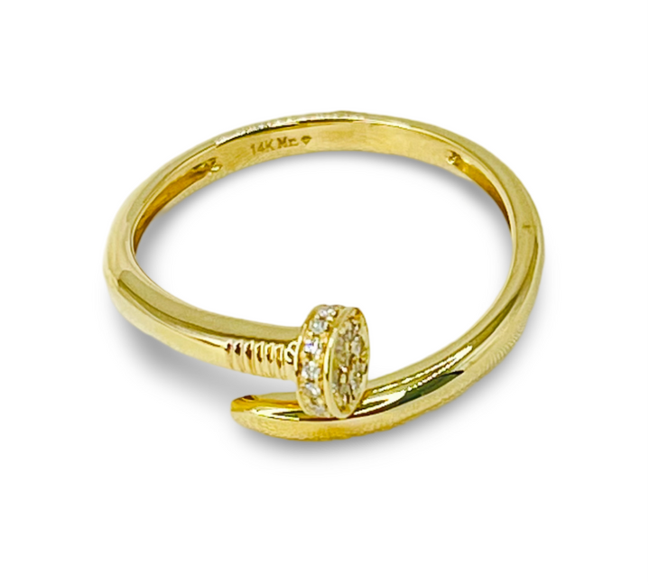 14K Ring Diamond 0.08 Ct