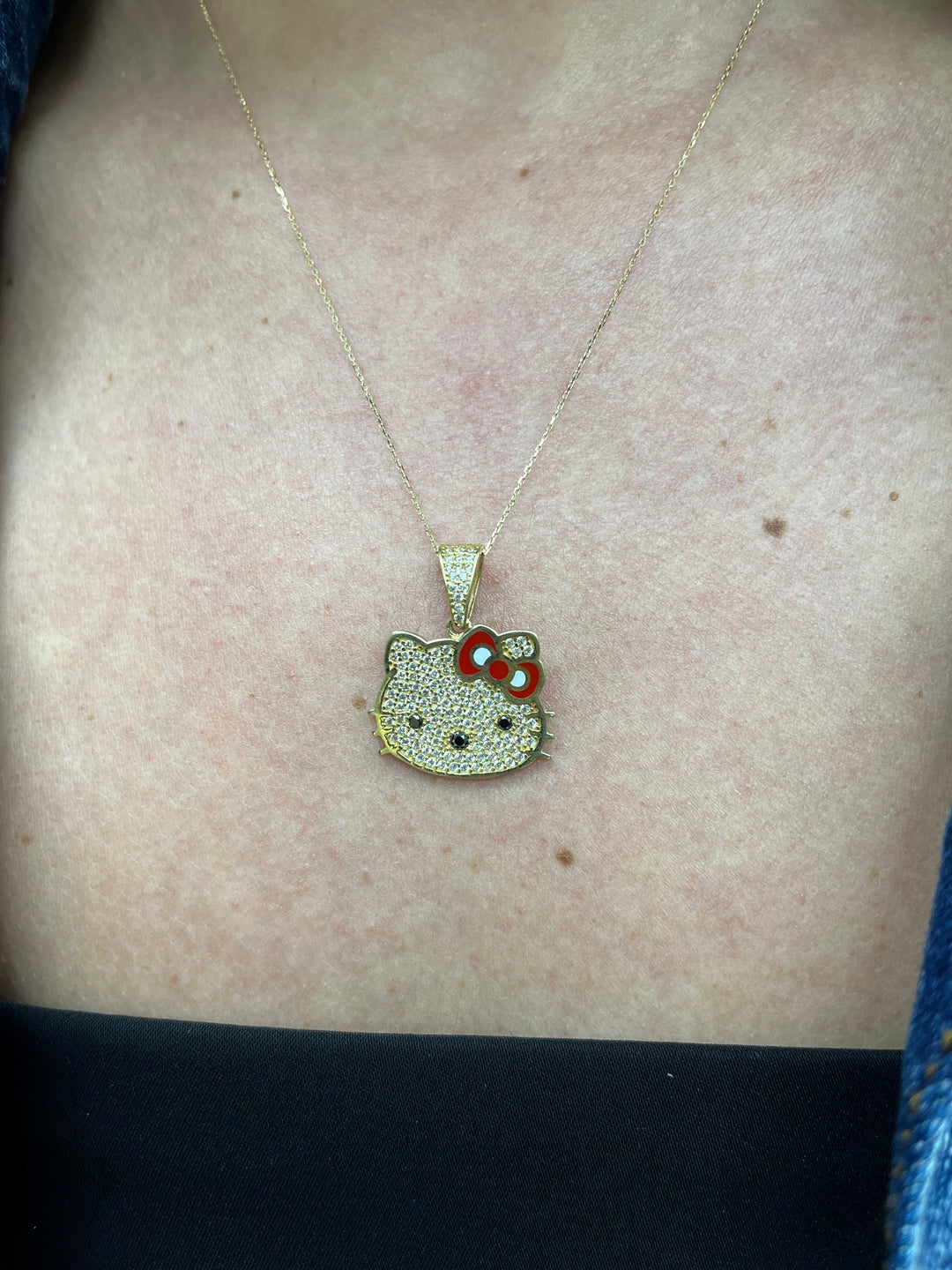 14K Kitty Necklace