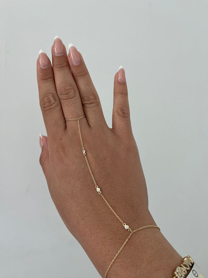 Hand Chain 3 stones Clone bracelet