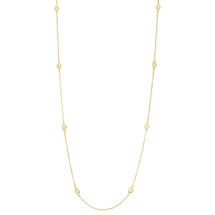 0.40 ct By The Yard Diamond yellow gold Necklace