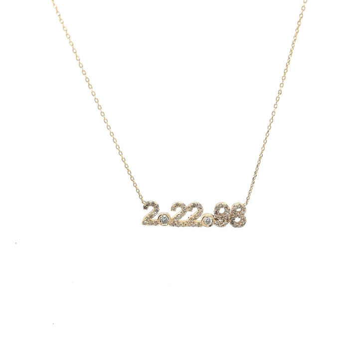 14K Diamond Date Necklace