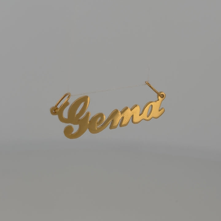 5mm Script Lauren Custom Name Pendant 14K