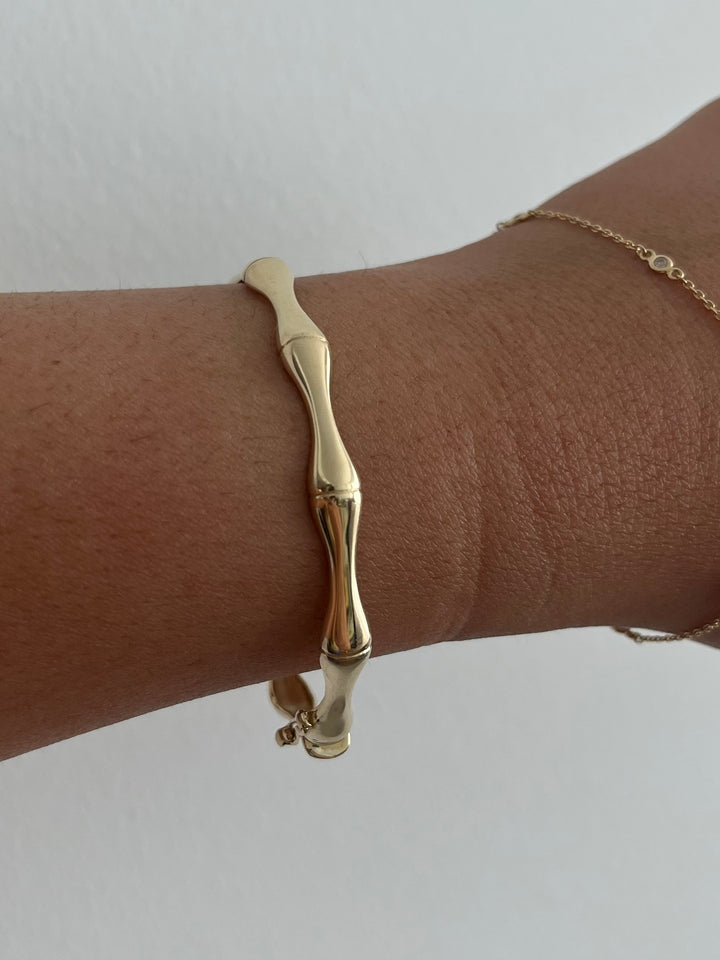 14K Bones Bangle