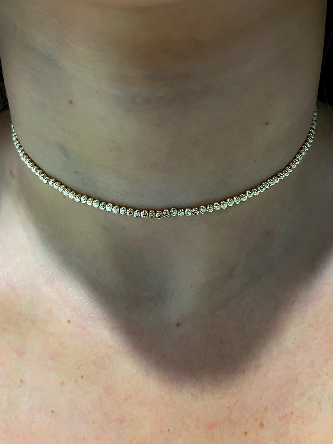 14K Balls Chocker Necklace Ajustable