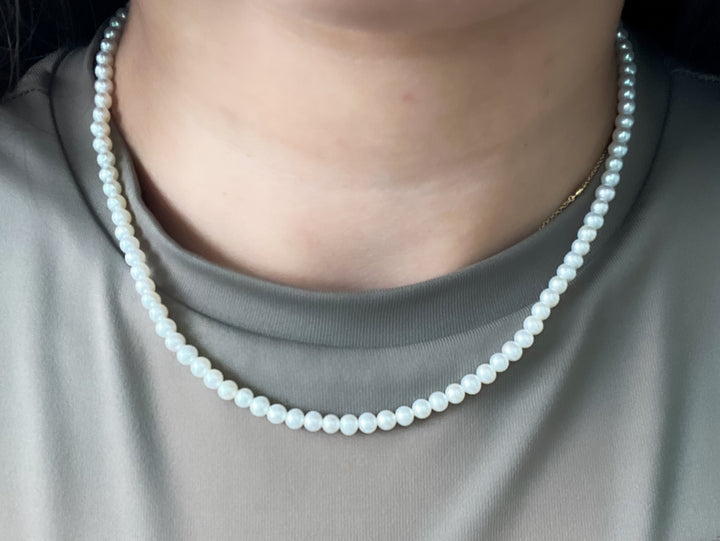 18K Pearls Necklace Collar de Perlas