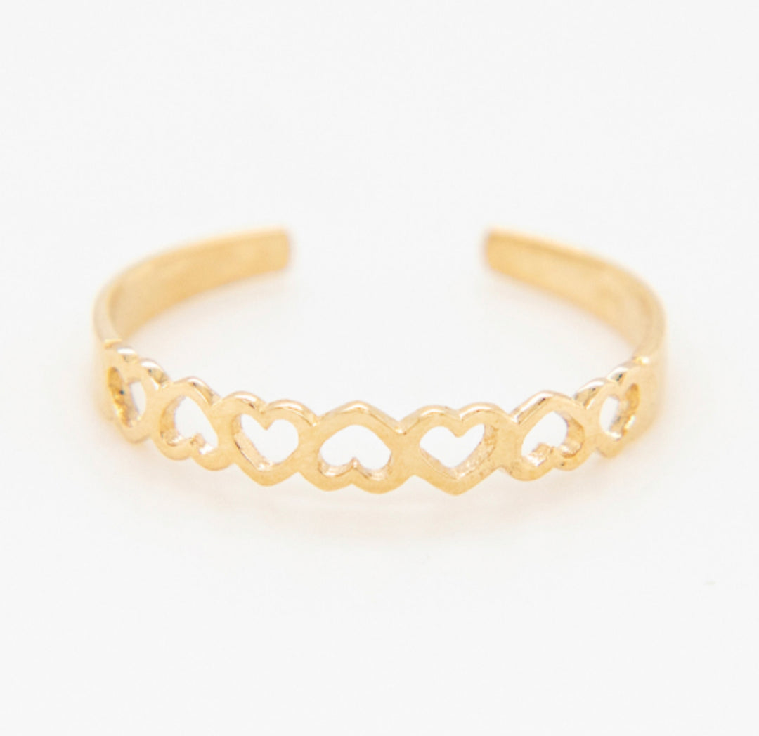 Anillo Para Pies Corazónes Ajustable