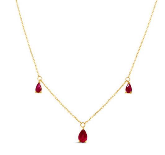 Ruby + 18k Gold Necklace