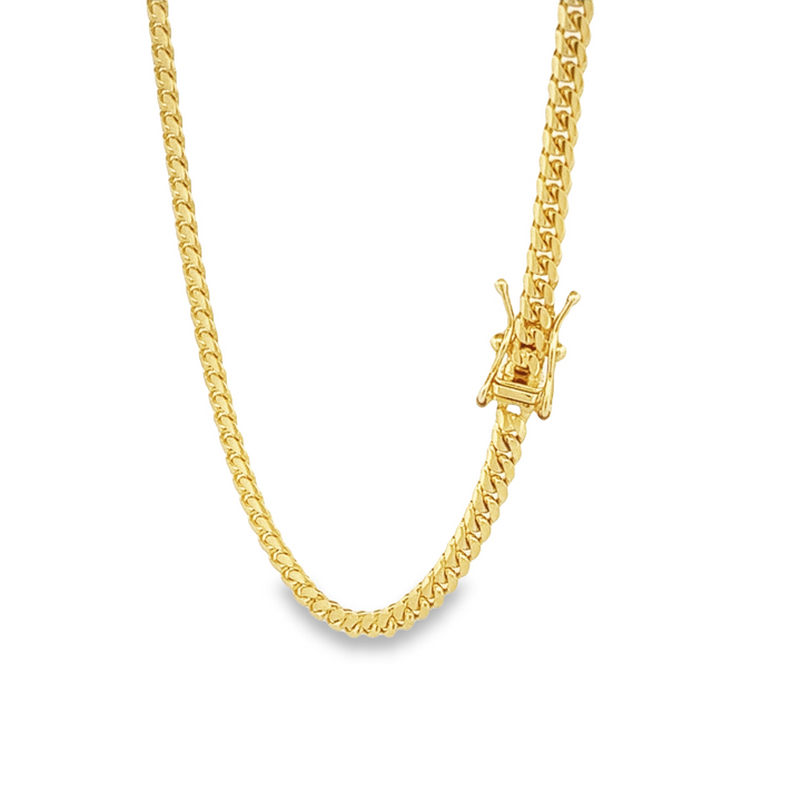 Cuban Link Tobillera 3 mm Solid 14K