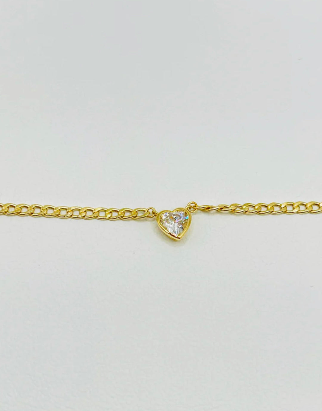 Corazon Cz Fancy CZ Heart and Cuban link Necklace