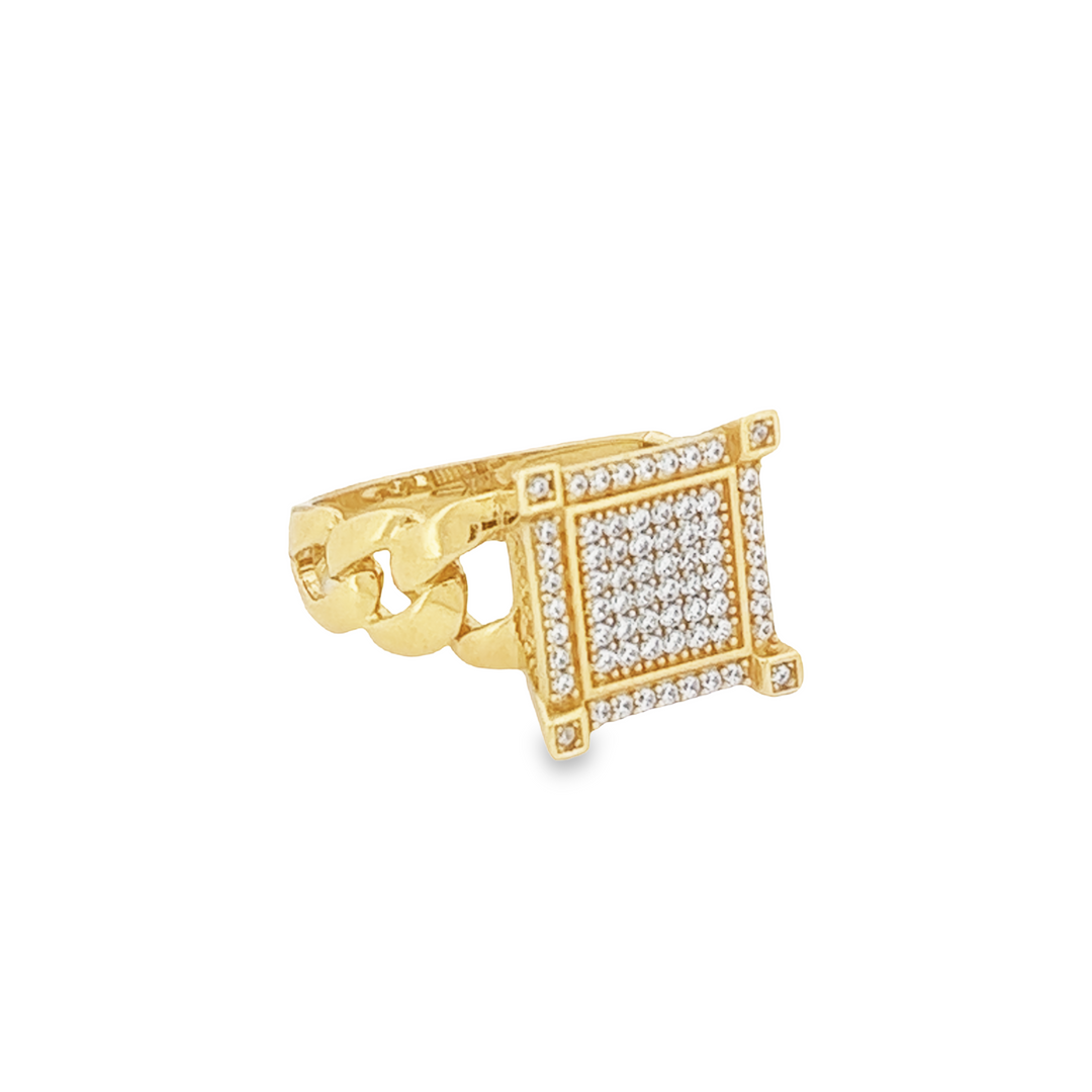 Princesa Chain Big Square Ring