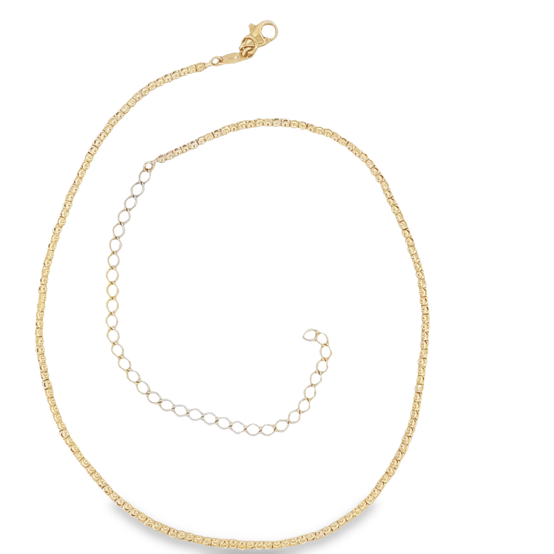 14K Balls Chocker Necklace Ajustable