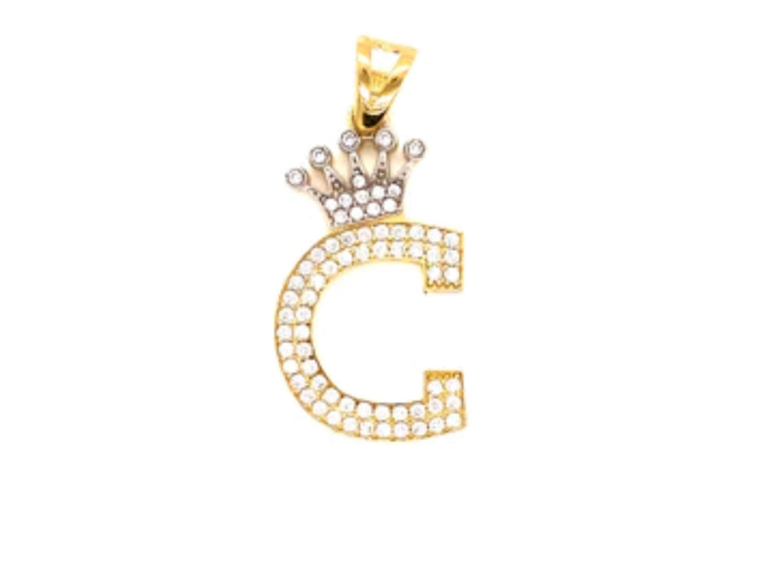 Letras con Corona Pendants Iniciales