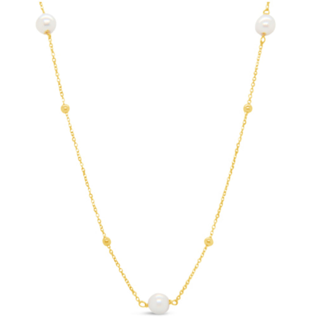 18K CULTIVATED PEARL NECKLACE