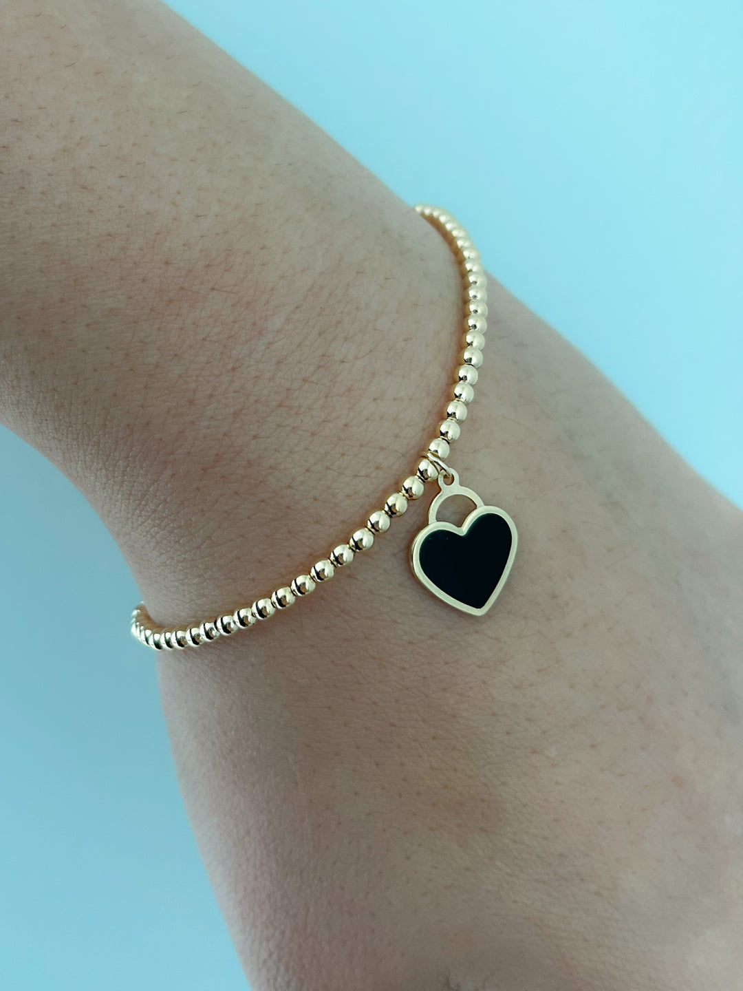 Balls and BlackHeart Enamel Bracelet