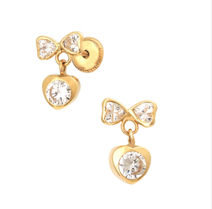 14k Gold Earrings screw back