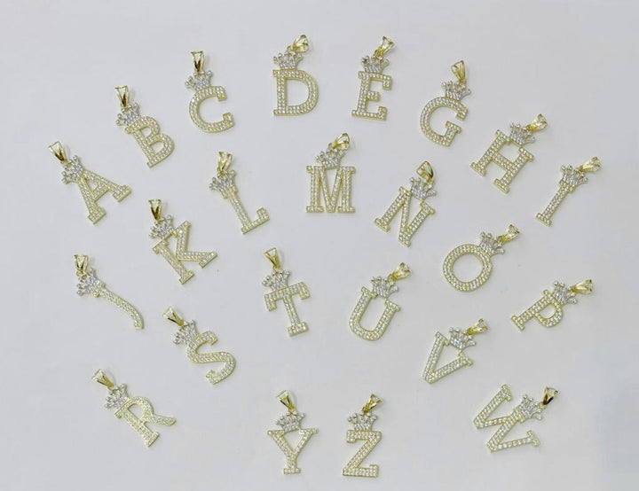 Letras con Corona Pendants Iniciales