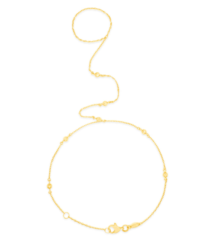 Fancy Balls Gold Clon Hand Chain